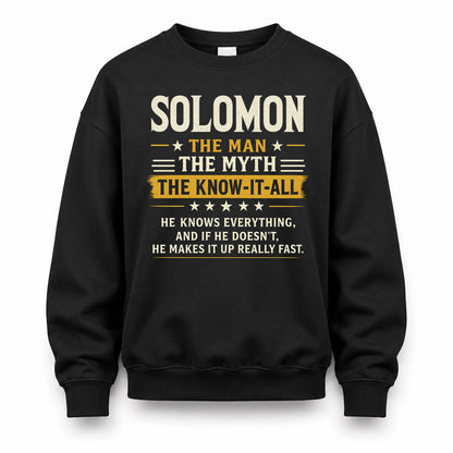 SOLOMON TM90-K04-125 - NAME Legendary Know-It-All Personalized Funny Shirt