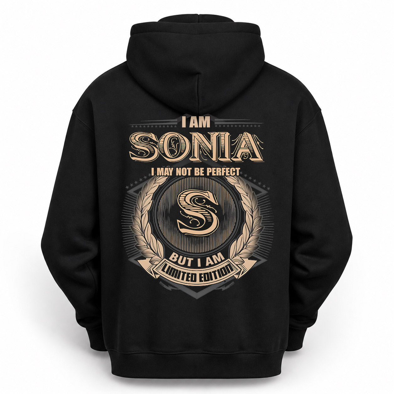 SONIA PH55-T25-Personalized Name Quote Apparel “I Am NAME May Not Be Perfect But I Am Limited Edition”