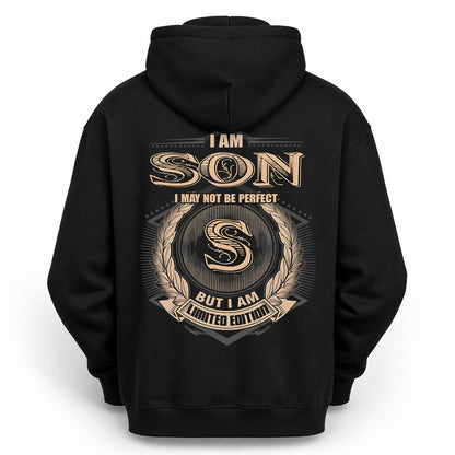 SON PH55-T25-Personalized Name Quote Apparel “I Am NAME May Not Be Perfect But I Am Limited Edition”