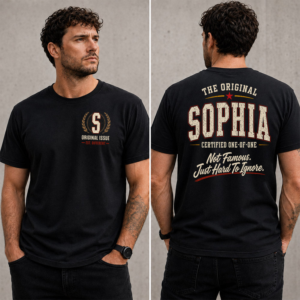 SOPHIA W68-F2-168 – Personalized Original Issue Apparel “The Original NAME Certified One-of-One"