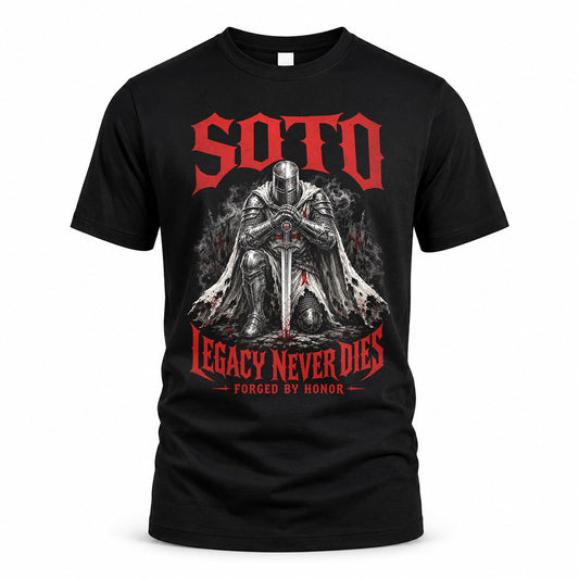 SOTO HS90-K04-109 - NAME Legacy Never Dies Forged By Honor Personalized Knight
