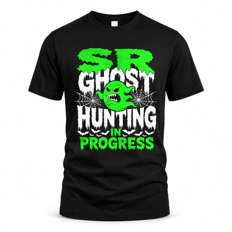 SR HW22-K06-109 - NAME Ghost Hunting In Progress Personalized Halloween Shirt