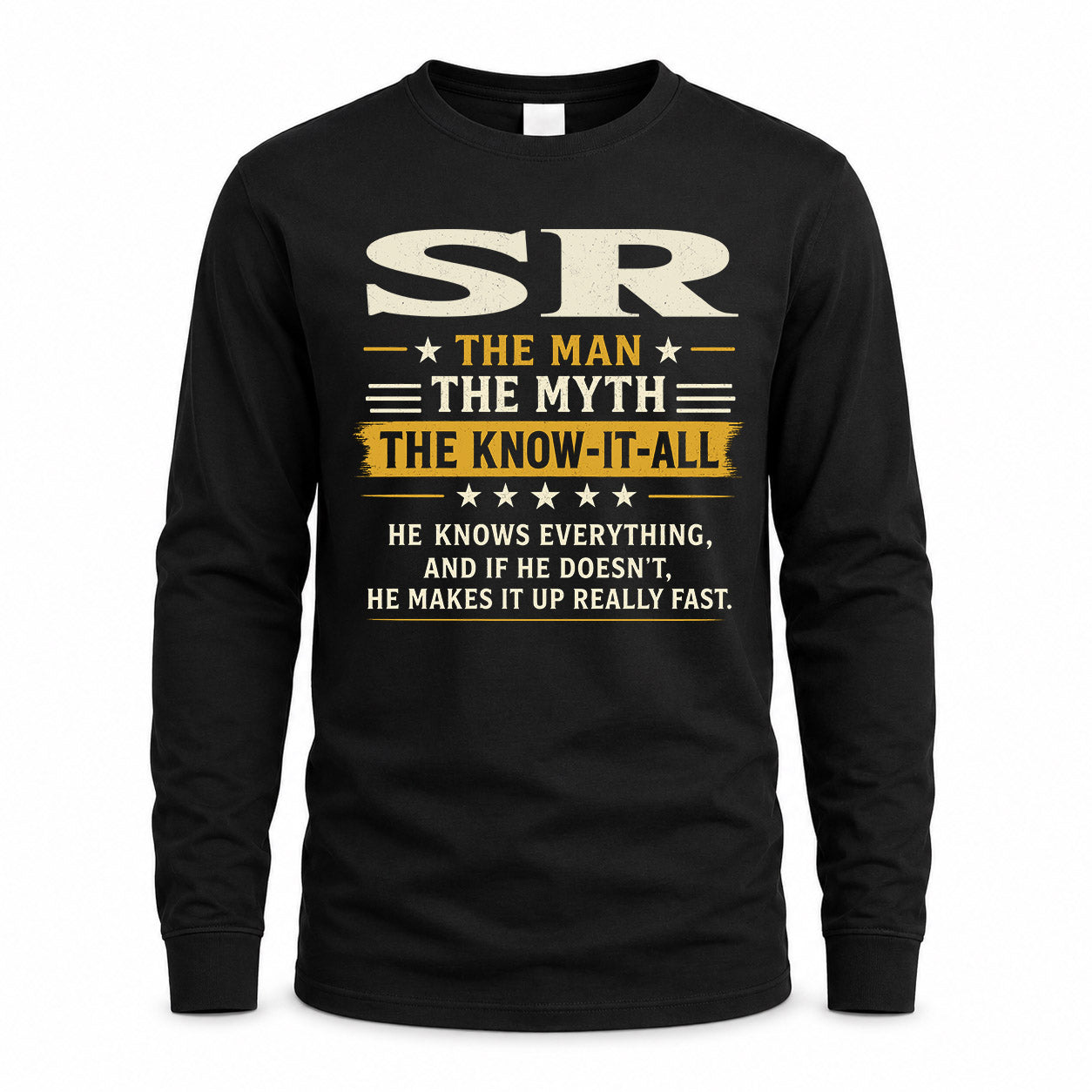 SR TM90-K04-125 - NAME Legendary Know-It-All Personalized Funny Shirt