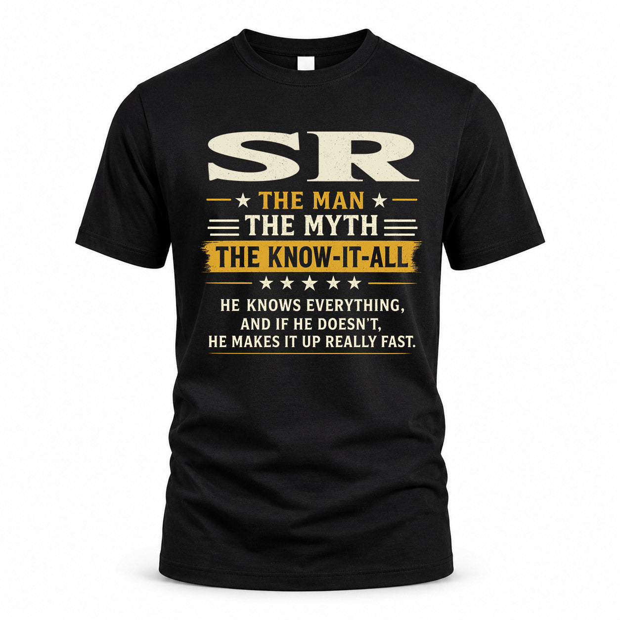 SR TM90-K04-125 - NAME Legendary Know-It-All Personalized Funny Shirt