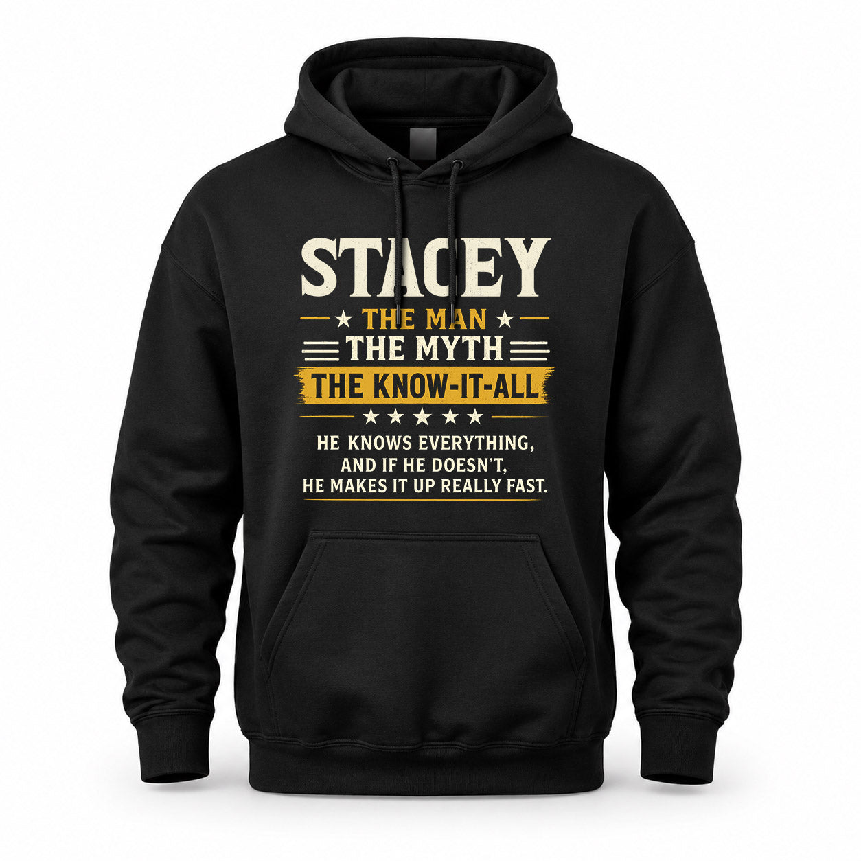 STACEY TM90-K04-125 - NAME Legendary Know-It-All Personalized Funny Shirt