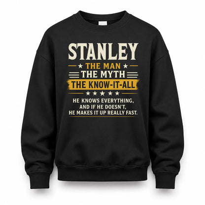 STANLEY TM90-K04-125 - NAME Legendary Know-It-All Personalized Funny Shirt