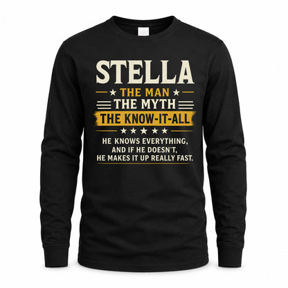 STELLA TM90-K04-125 - NAME Legendary Know-It-All Personalized Funny Shirt