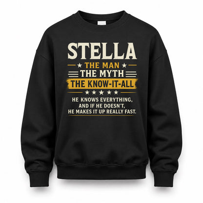 STELLA TM90-K04-125 - NAME Legendary Know-It-All Personalized Funny Shirt