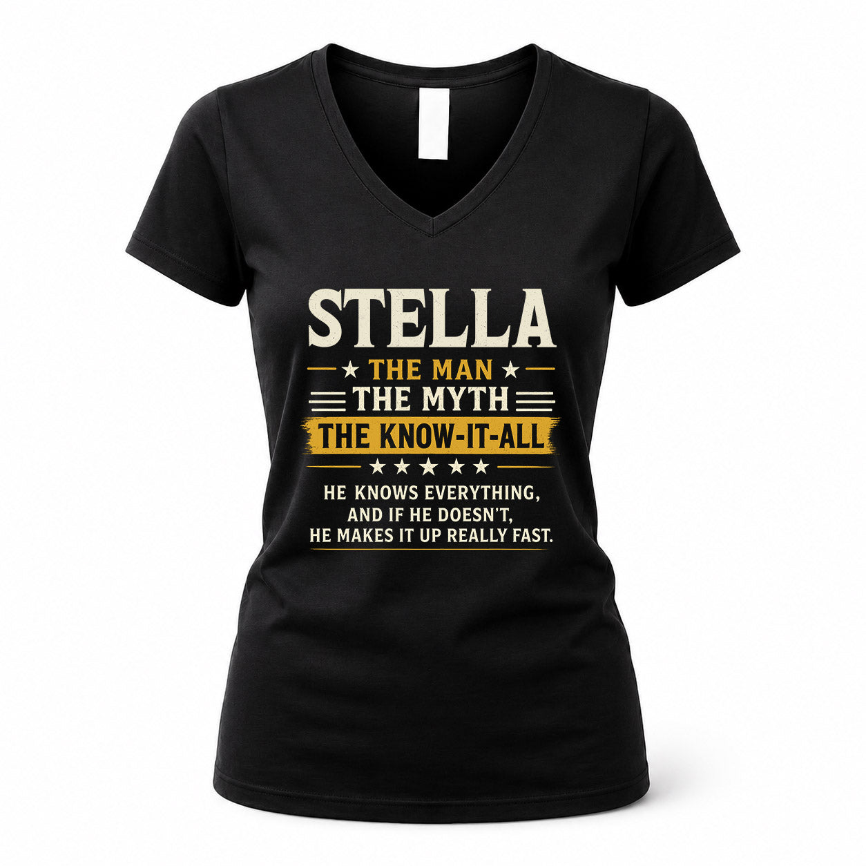 STELLA TM90-K04-125 - NAME Legendary Know-It-All Personalized Funny Shirt