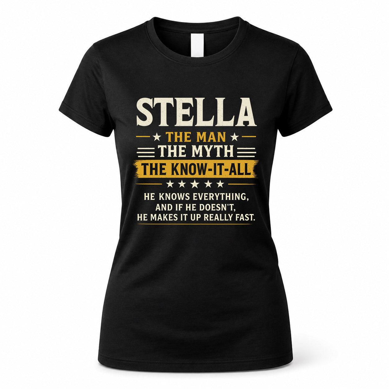 STELLA TM90-K04-125 - NAME Legendary Know-It-All Personalized Funny Shirt