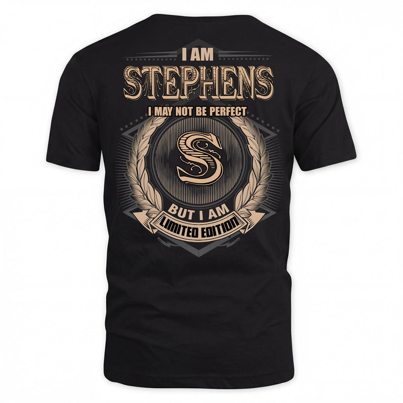 STEPHENS PH55-T25-Personalized Name Quote Apparel “I Am NAME May Not Be Perfect But I Am Limited Edition”