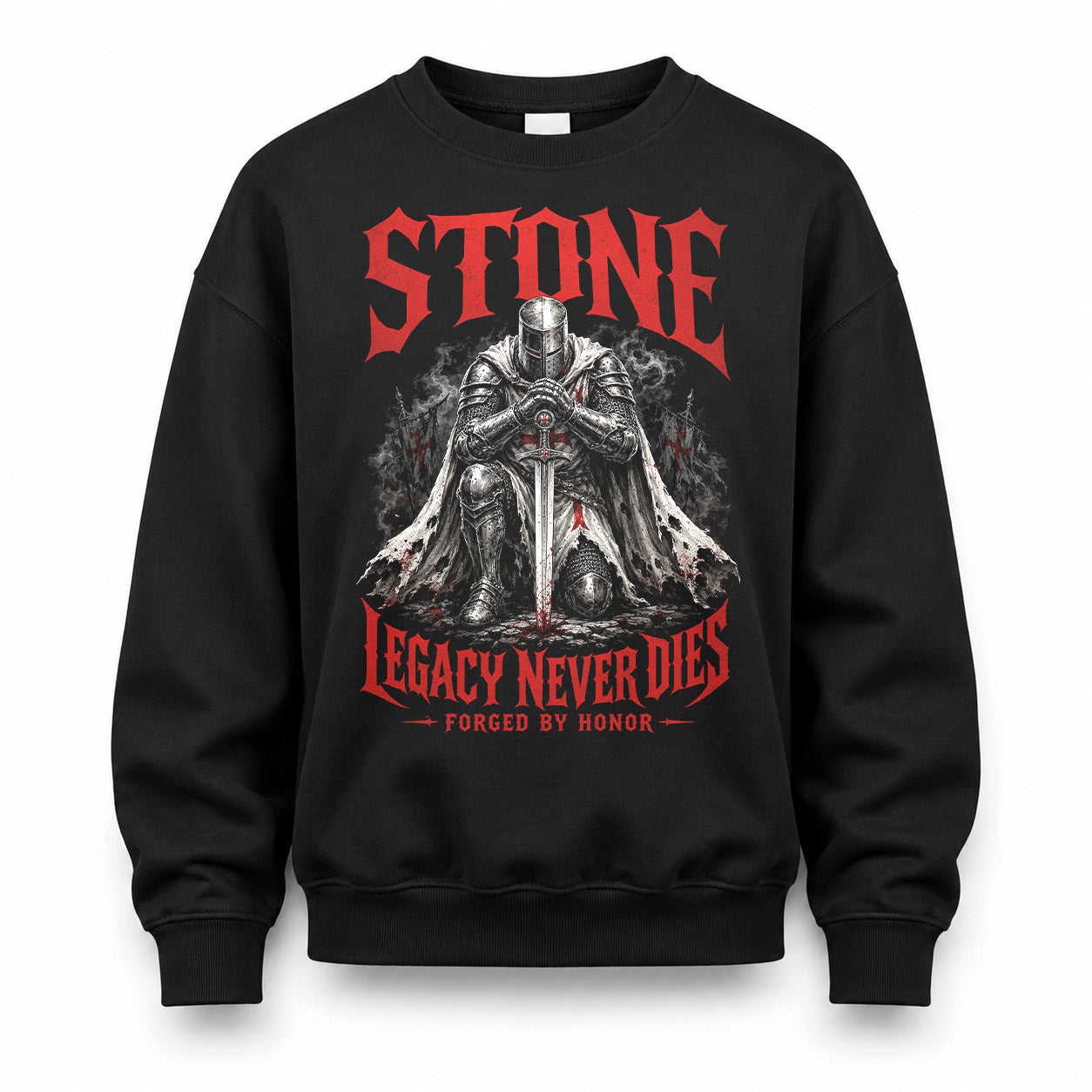 STONE HS90-K04-109 - NAME Legacy Never Dies Forged By Honor Personalized Knight