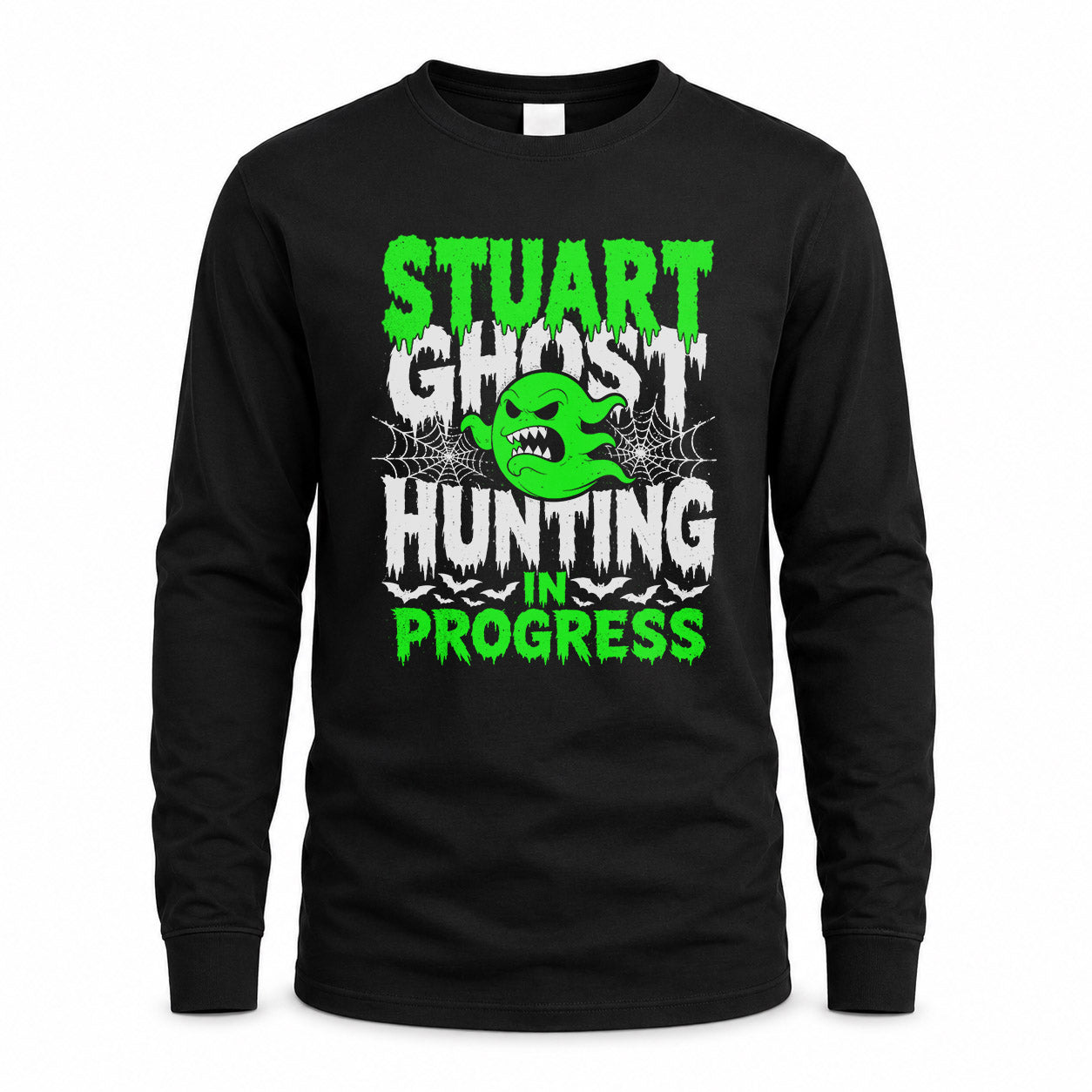 STUART HW22-K06-109 - NAME Ghost Hunting In Progress Personalized Halloween Shirt
