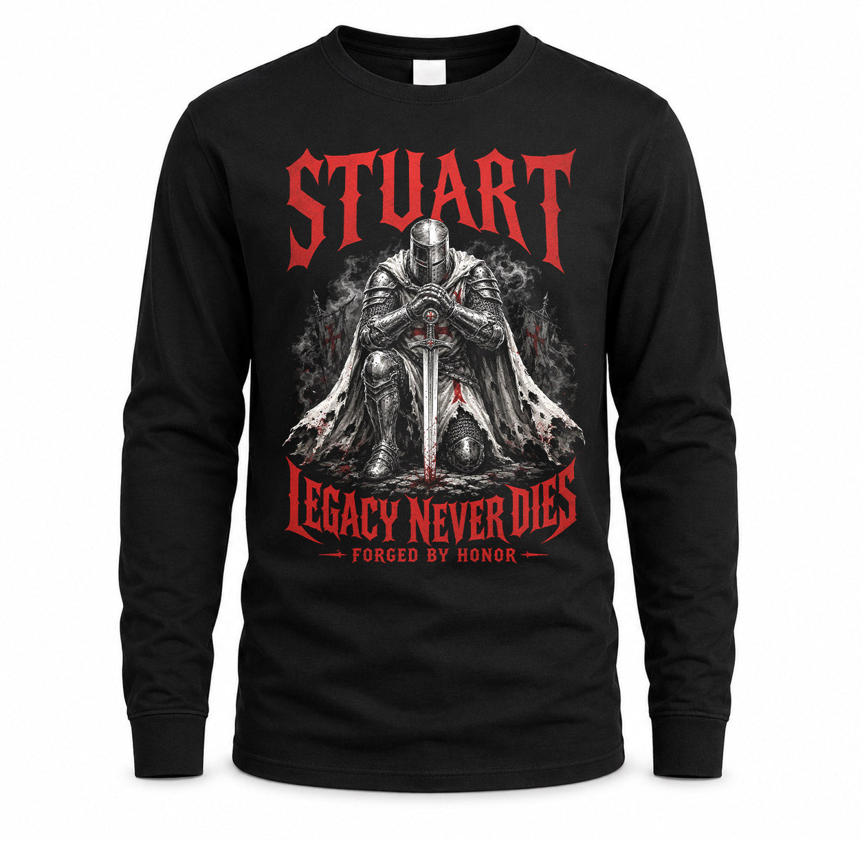 STUART HS90-K04-109 - NAME Legacy Never Dies Forged By Honor Personalized Knight