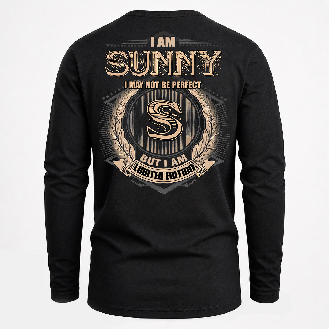SUNNY PH55-T25-Personalized Name Quote Apparel “I Am NAME May Not Be Perfect But I Am Limited Edition”