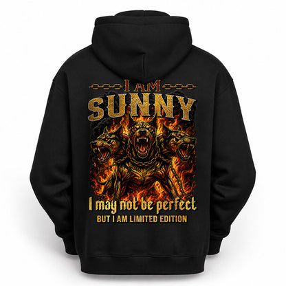 SUNNY MP88-F2-168–Personalized Bold Quote Apparel “I Am NAME I May Not Be Perfect But I Am Limited Edition