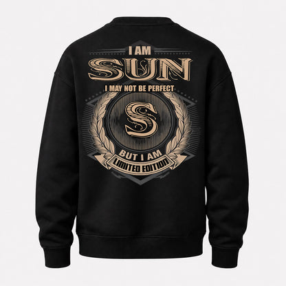 SUN PH55-T25-Personalized Name Quote Apparel “I Am NAME May Not Be Perfect But I Am Limited Edition”