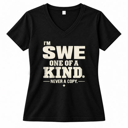 SWE P6-K4-228 Personalized Funny Quote Apparel “I’m NAME – One of a Kind, Never a Copy”