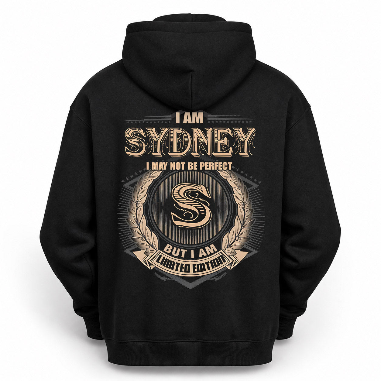SYDNEY PH55-T25-Personalized Name Quote Apparel “I Am NAME May Not Be Perfect But I Am Limited Edition”