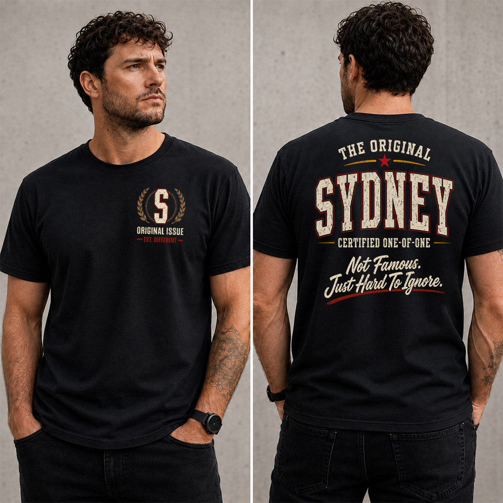 SYDNEY W68-F2-168 – Personalized Original Issue Apparel “The Original NAME Certified One-of-One"