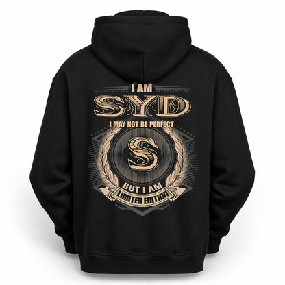 SYD PH55-T25-Personalized Name Quote Apparel “I Am NAME May Not Be Perfect But I Am Limited Edition”