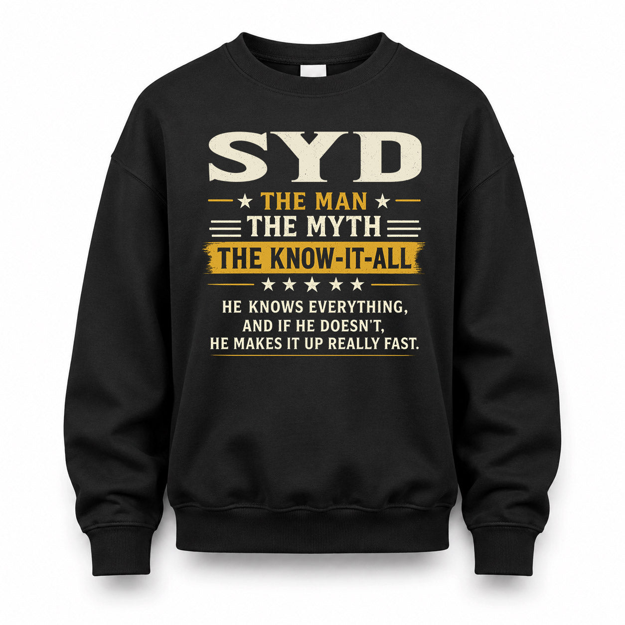 SYD TM90-K04-125 - NAME Legendary Know-It-All Personalized Funny Shirt