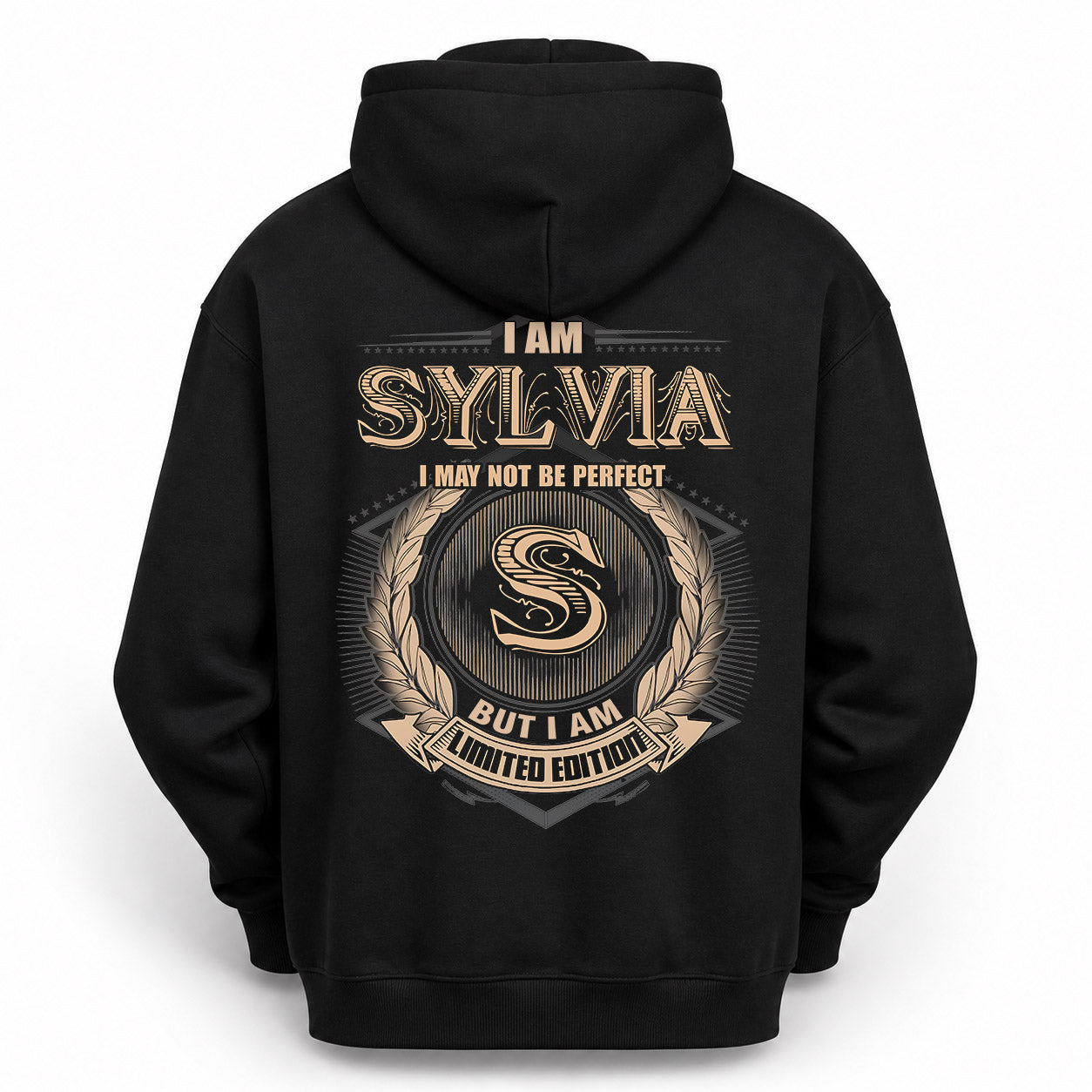SYLVIA PH55-T25-Personalized Name Quote Apparel “I Am NAME May Not Be Perfect But I Am Limited Edition”