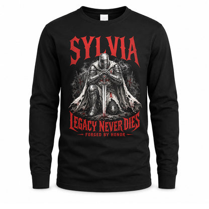 SYLVIA HS90-K04-109 - NAME Legacy Never Dies Forged By Honor Personalized Knight