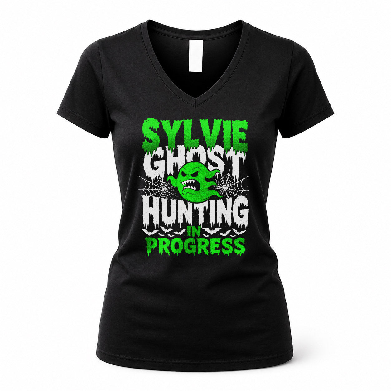 SYLVIE HW22-K06-109 - NAME Ghost Hunting In Progress Personalized Halloween Shirt