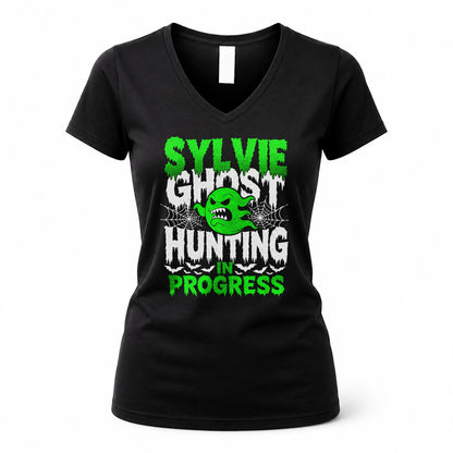 SYLVIE HW22-K06-109 - NAME Ghost Hunting In Progress Personalized Halloween Shirt