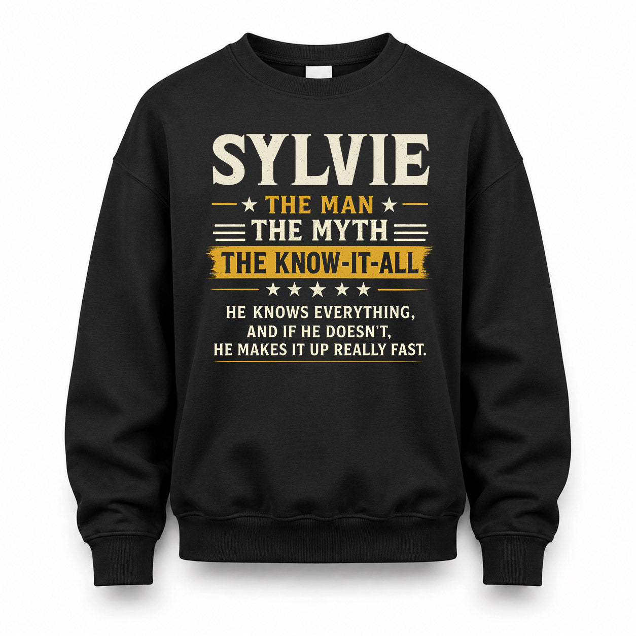 SYLVIE TM90-K04-125 - NAME Legendary Know-It-All Personalized Funny Shirt
