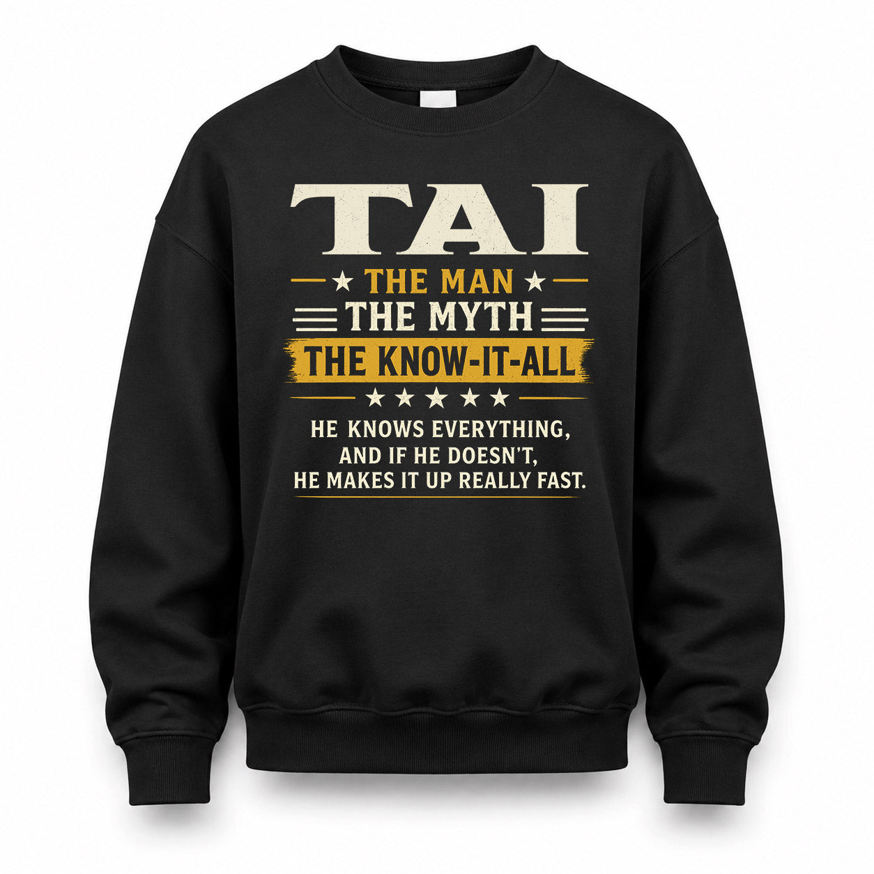 TAI TM90-K04-125 - NAME Legendary Know-It-All Personalized Funny Shirt