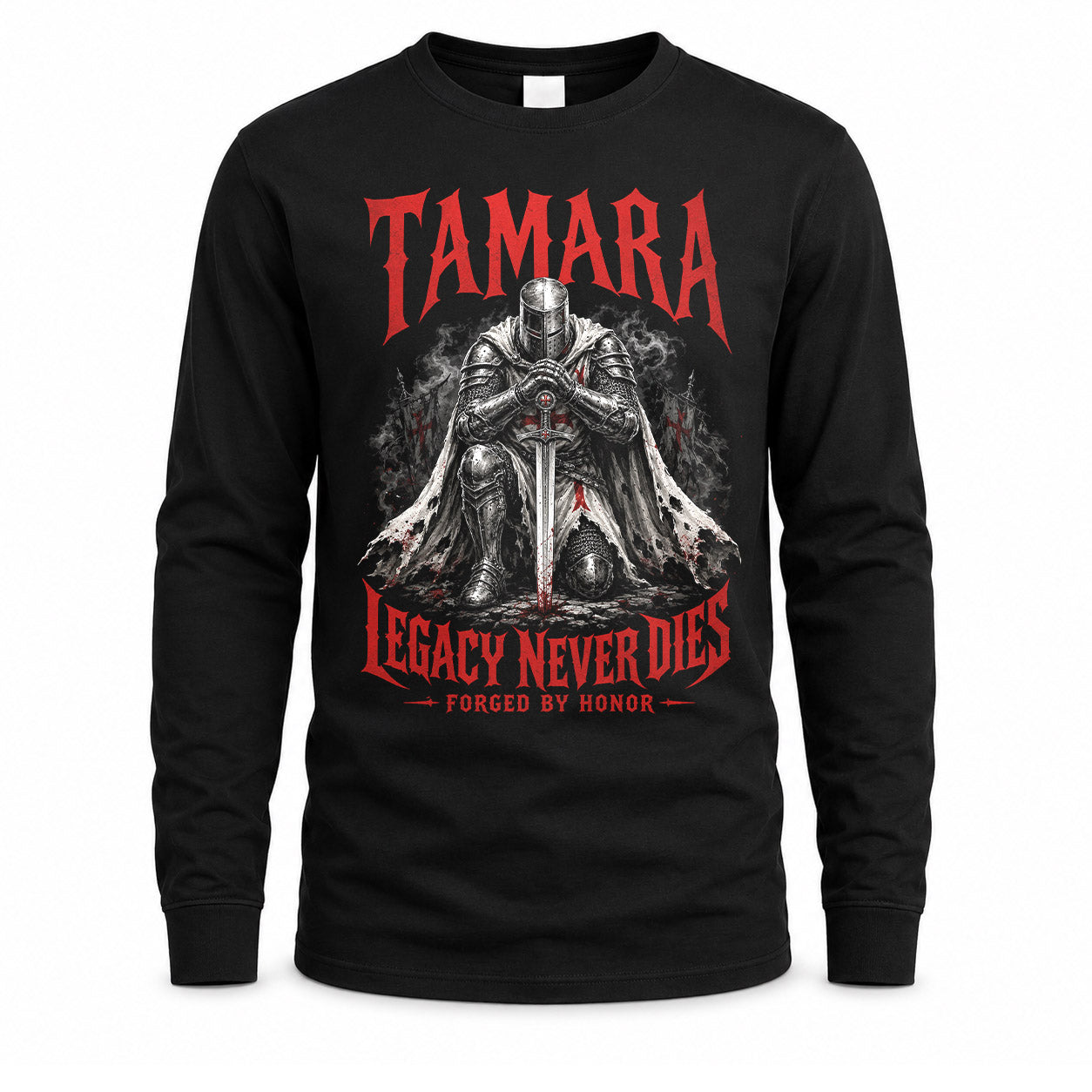 TAMARA HS90-K04-109 - NAME Legacy Never Dies Forged By Honor Personalized Knight