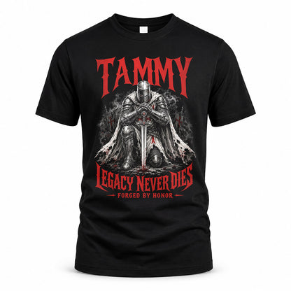 TAMMY HS90-K04-109 - NAME Legacy Never Dies Forged By Honor Personalized Knight