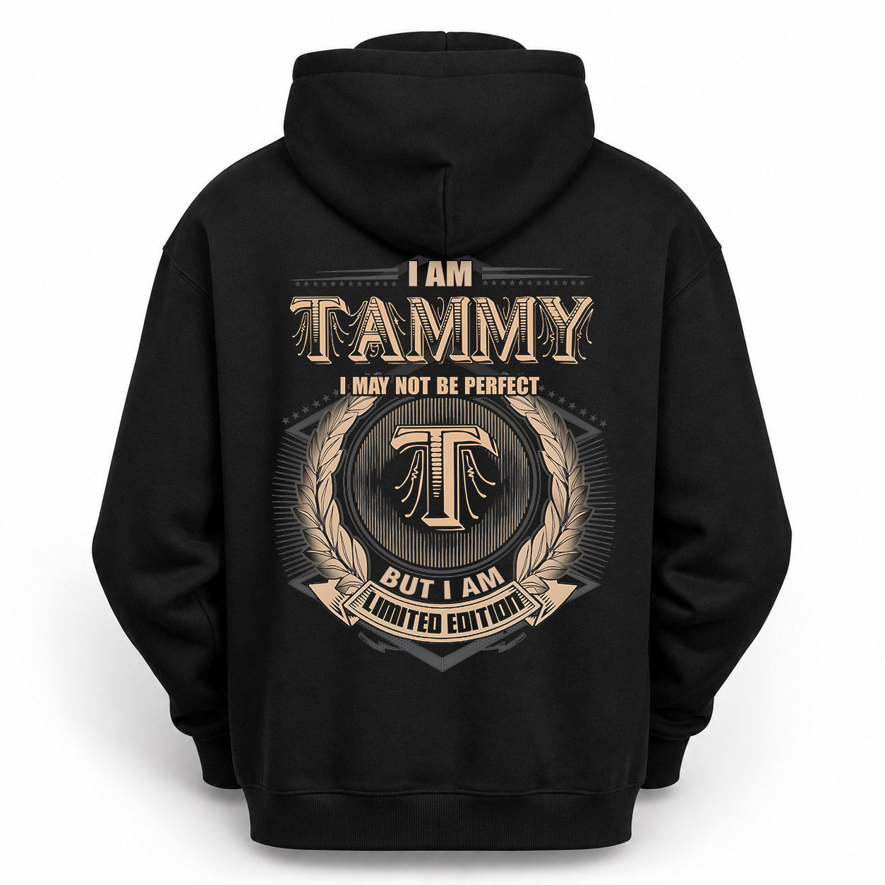 TAMMY PH55-T25-Personalized Name Quote Apparel “I Am NAME May Not Be Perfect But I Am Limited Edition”