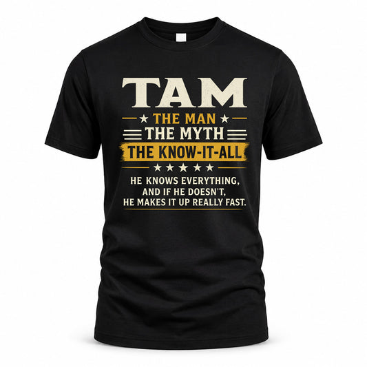 TAM TM90-K04-125 - NAME Legendary Know-It-All Personalized Funny Shirt
