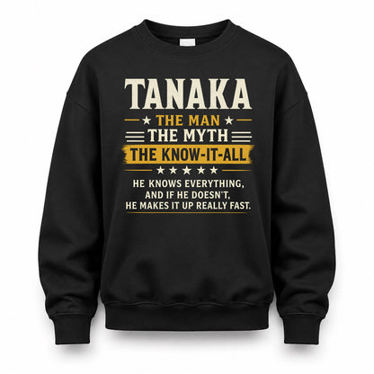 TANAKA TM90-K04-125 - NAME Legendary Know-It-All Personalized Funny Shirt