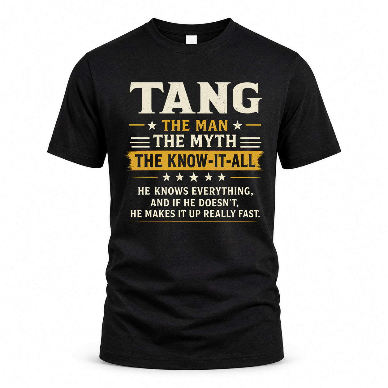 TANG TM90-K04-125 - NAME Legendary Know-It-All Personalized Funny Shirt