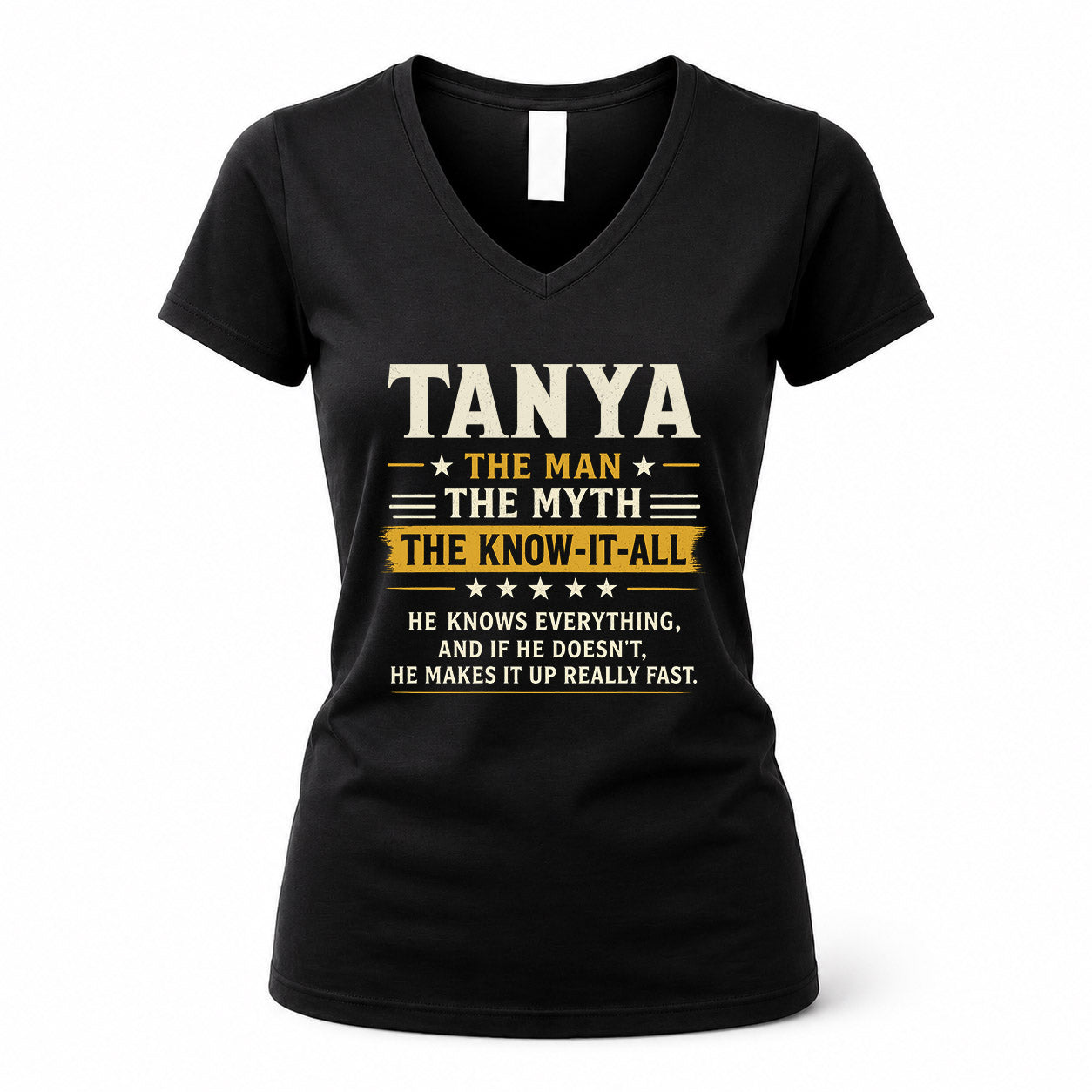 TANYA TM90-K04-125 - NAME Legendary Know-It-All Personalized Funny Shirt