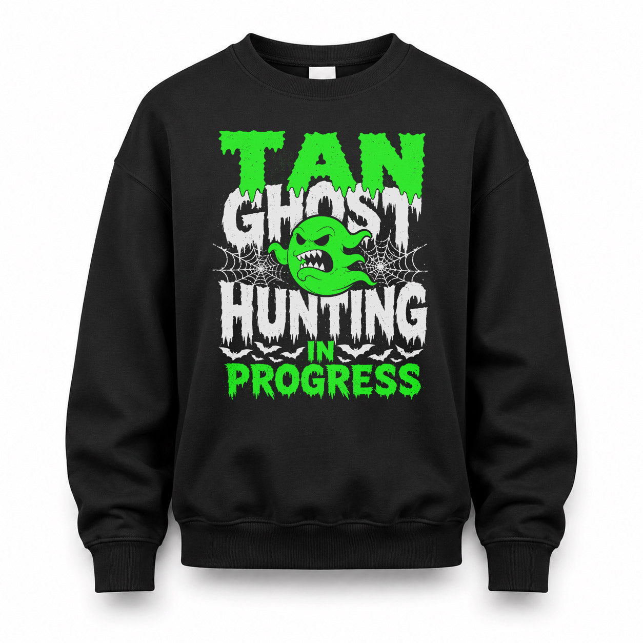 TAN HW22-K06-109 - NAME Ghost Hunting In Progress Personalized Halloween Shirt