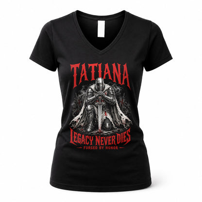 TATIANA HS90-K04-109 - NAME Legacy Never Dies Forged By Honor Personalized Knight