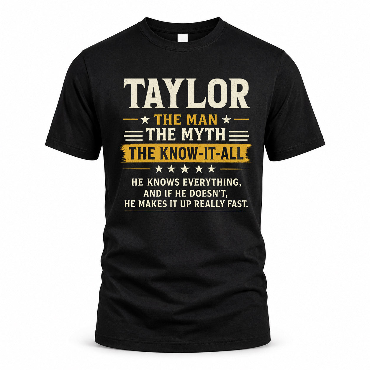 TAYLOR TM90-K04-125 - NAME Legendary Know-It-All Personalized Funny Shirt