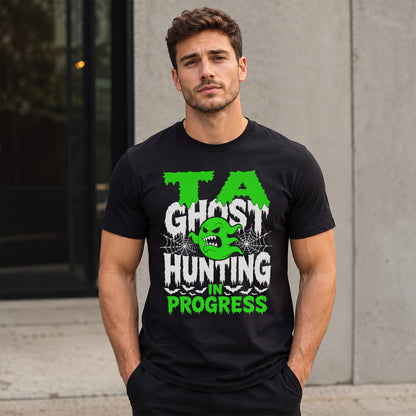 TA HW22-K06-109 - NAME Ghost Hunting In Progress Personalized Halloween Shirt