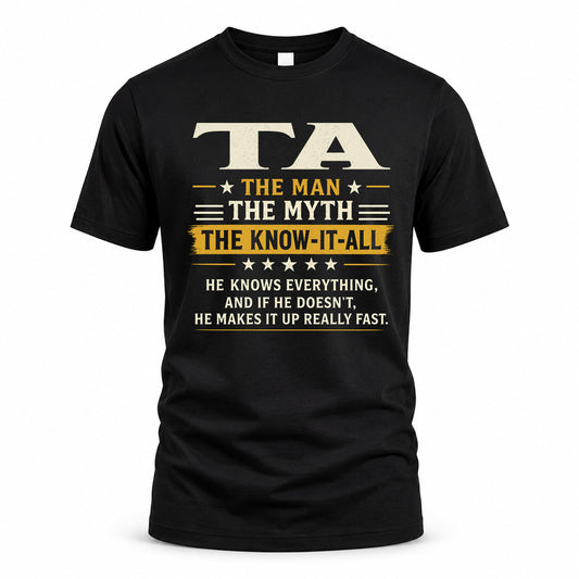 TA TM90-K04-125 - NAME Legendary Know-It-All Personalized Funny Shirt