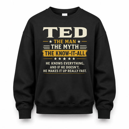 TED TM90-K04-125 - NAME Legendary Know-It-All Personalized Funny Shirt