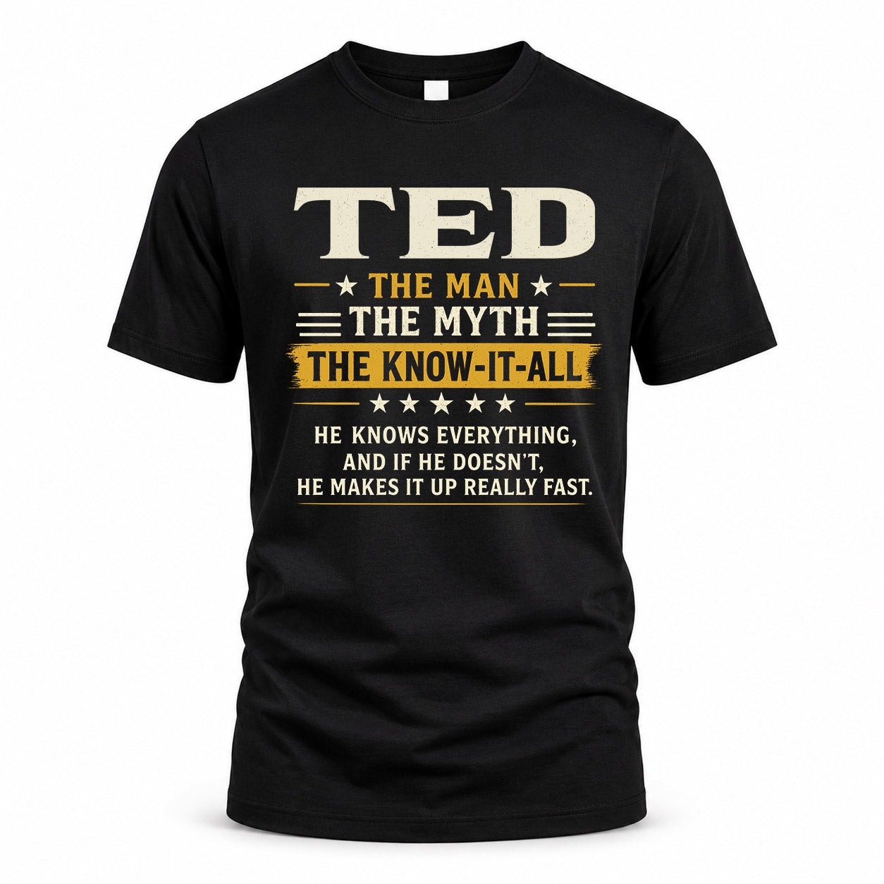 TED TM90-K04-125 - NAME Legendary Know-It-All Personalized Funny Shirt
