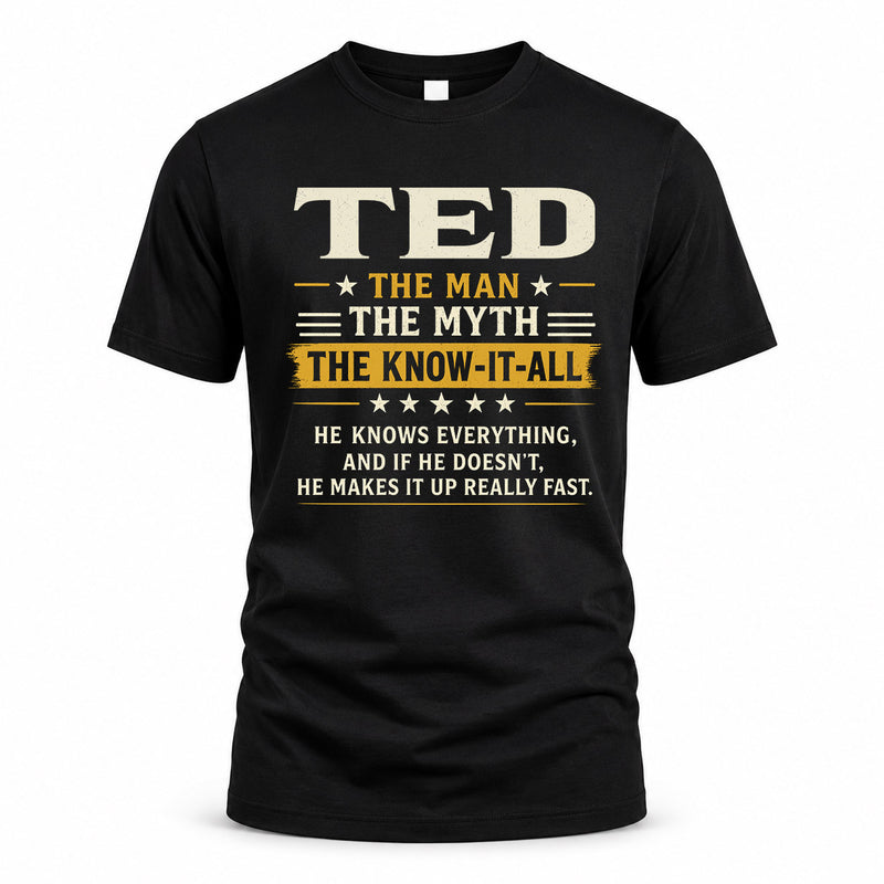 TED TM90-K04-125 - NAME Legendary Know-It-All Personalized Funny Shirt