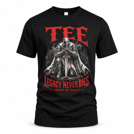 TEE HS90-K04-109 - NAME Legacy Never Dies Forged By Honor Personalized Knight