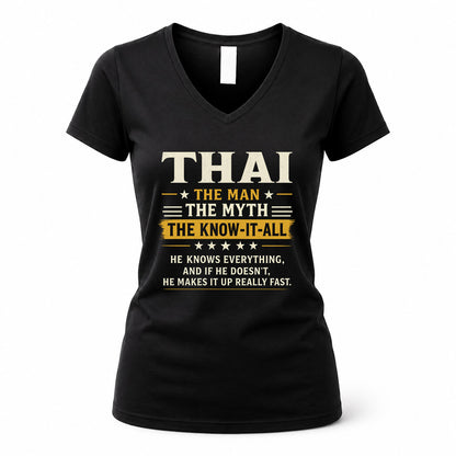 THAI TM90-K04-125 - NAME Legendary Know-It-All Personalized Funny Shirt