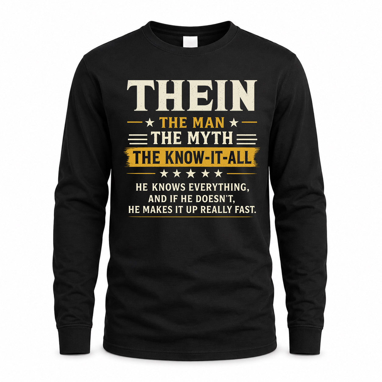 THEIN TM90-K04-125 - NAME Legendary Know-It-All Personalized Funny Shirt